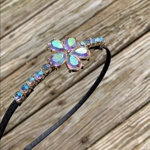 Iridescent Flower Bling Headband
